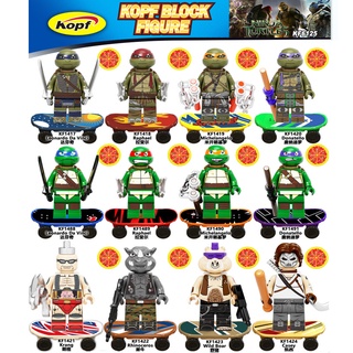 Lego Minifigures KF6125 Teenage Mutant Ninja Turtles Da Vinci Raphael Building Blocks Toys for Kids