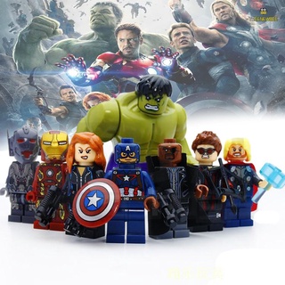 🔥Vendendo🔥Figure Toys Avengers Hulk Black Widow Beauty Team Director Children's Puzzle Assembled Building Block Minifigure Toys