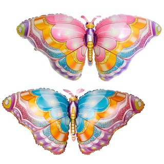 Globos de mariposa gigantes de 98 cm/coloreado/azul/rosa/globos de helio/decoraciones de boda/fiesta de cumpleaños