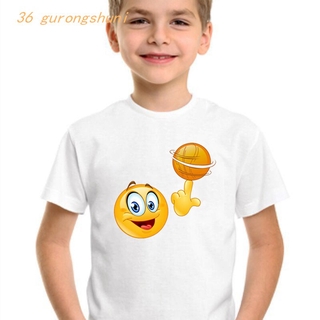 Verano sonriente camiseta niños camisetas Spinning baloncesto niños camiseta ropa de los niños camisetas tops para niñas camisas ropa de niños
