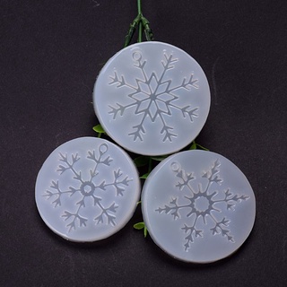 Chua 7 piezas de moldes colgantes de copo de nieve de navidad Kit de resina de fundición de joyas herramientas