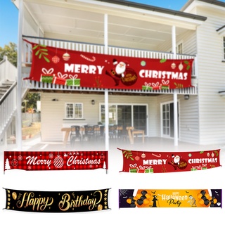 Banner rojo Para decoración navideña