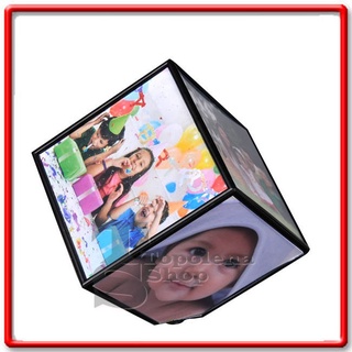 marco portaretrato giratorio para fotos en forma de cubo