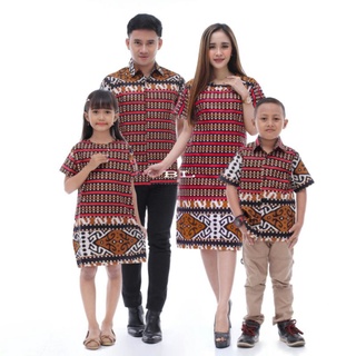 Batik pareja familia GAMIS BUSUI motivo PRASASTI BATIK uniforme familiar.