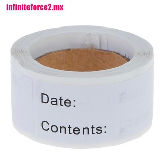 infiniteforce2.mx: 125 etiquetas de almacenamiento de alimentos para refrigerador, etiquetas adhesivas