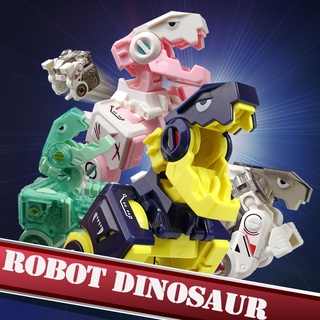 Robot dinosaurio Rubix cubo niños Take-Apart Transformers dinosaurios Robot educativo juguetes regalos para niños escritorio adorno figura alta popularidad