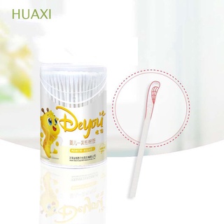 HUAXI 200 Pcs/set Cotton Pads Belly Button Paper Sticks Disposable Cotton Swab Nail Cleaning Baby Care Tool Soft Ears Double Head Cotton Buds (1)