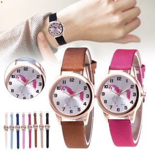 Unicorn Kids Quartz Watch with Leather Strap Analog Dial Wristwatches Boys Girls Christmas Gifts Cartoon Watch (1)