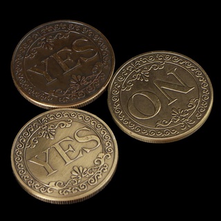 [Forthclever] Yes or No Lucky Decision Coin Bronze Commemorative Coin Retro Collection Gift .