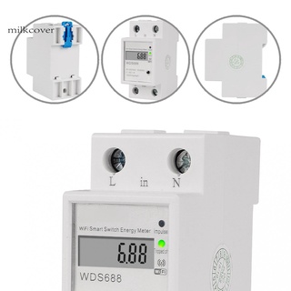 [cobertura de leche] medidor de energía de fácil instalación 35 mm riel din digital wifi consumo eléctrico kwh medidor de alta precisión para electrodomésticos