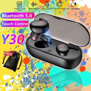 Y30 TWS Touch Bluetooth 5.0 auriculares inalámbricos deporte auriculares auriculares In-ear reducción de ruido estéreo con micrófono para Samsung Huawei