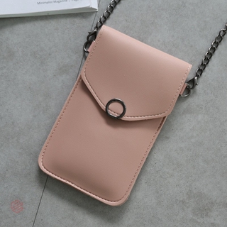 Transparente toques de pantalla de cuero de la PU bolsa de cambio de la cartera de la bolsa multifuncional de las mujeres del teléfono móvil bolsa (8)