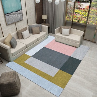 estilo nórdico geometría alfombras decoración del hogar alfombra sala de estar dormitorio mesita de noche alfombra antideslizante