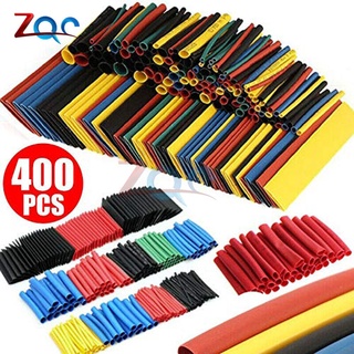 400pcs Set Assorted Polyolefin Shrinking Heat Shrink Tube Sleeves Wrap Wire Insulated Sleeving Tubing Set 2:1 Multicolor (7)