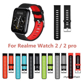 rhythmofrain correa de silicona para realme- watch 2/2 pro correa de reloj de repuesto para smart watch