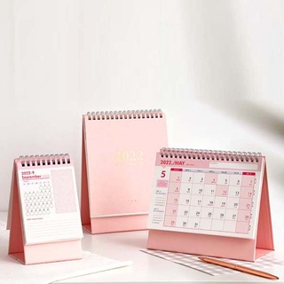 MONROE01 Regalos Calendarios 2022 Lujo Planificador de horarios Calendario de escritorio Creativo Con pegatinas de marca Color sólido Kawaii Organizador de la agenda Papelería Calendario/Multicolor (9)