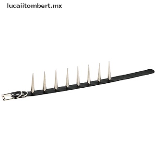 【lucaiitombert】 Metal Spike Rivets Rock Gothic Chokers PU Leather Stud Collar Choker Necklace [MX]