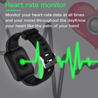 116 Plus Reloj Inteligente Jam Tangan Bluetooth Impermeable Deportivo Smartwatch Monitor De Frecuencia Cardíaca Presión Arterial Relojes Hombres Mujeres De Pulsera Para Android IOS (6)
