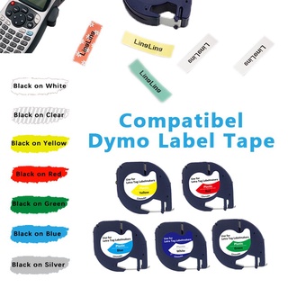 5pcs Dymo LetraTag cinta de etiqueta Compatible Domy cinta para Dymo fabricante de etiquetas de plástico/cinta de papel