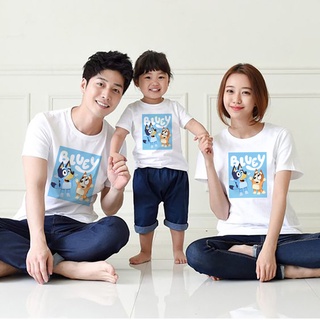Bingo Bluey de dibujos animados de la familia camiseta de verano de la moda de la familia ropa Casual Top