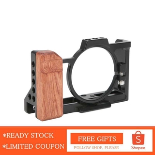 Alwaysonline - jaula para cámara sin espejo con mango de madera para Sony ZV1