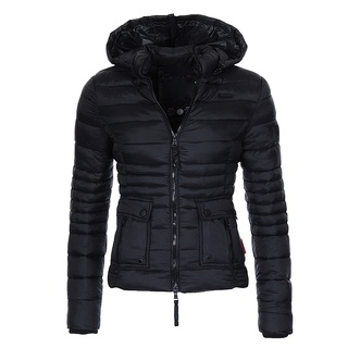 Abrigo cálido de invierno para mujer/chamarra gruesa cálida con capucha Parkas Overcoat (4)