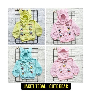 (Jit-Lindo) gruesas chaquetas de bebé de 0-6 meses CUTE.BEAR/Outwear/Material liso grueso