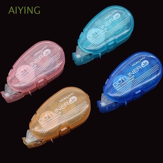 AIYING Office Supplies Double Sided Students Adhesive Roller Adhesive Tape Permanent Adhesive Applicator Roller Tape School Supplies DIY Hand Account Glue Tape Dispenser Dots Stick Roller/Multicolor