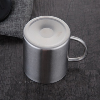 [KESOTO2] Taza aislada de acero inoxidable de doble pared taza de café cerveza té taza 220 ml