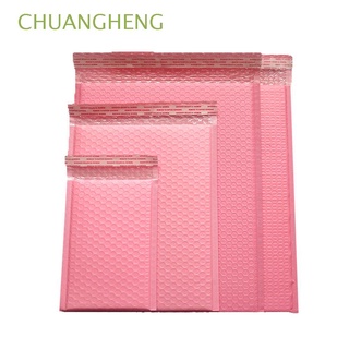 chuangheng bolsas de regalo sobre bolsas 50pcs auto sello burbuja acolchado sobres impermeables burbujas mailers para revista de libros speedy mailers rosa poly courier bolsas