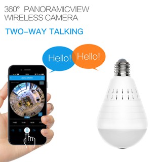 960p Wifi cámara panorámica lámpara de 360 grados ojo de pez inalámbrico de seguridad para el hogar versión audio bidireccional versión (4)
