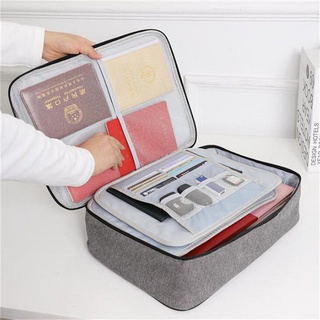 Double-layer Portable Travel Passport Document Storage Bag Organizer Pouch