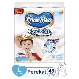 Mamypoko Royal Soft L48 Mamy Poko pañal Extra seco adhesivos L 48