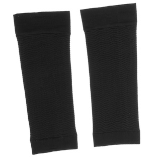1 par de mangas moldeadoras de compresión de brazos para mujer/fajas de celulitis/grasas/bandas de cinturón de envoltura de Buster - negro