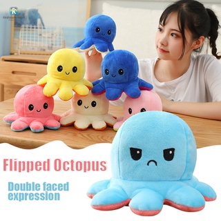 Mood Octopus Reversible Plush Toy Soft Stuffed Simulation Octopus Doll Cute Stuffed Toy Baby Gift