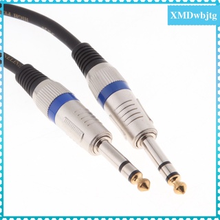 [wbjtg] cable de audio de 6.35 mm mono 6.3 a 6.5 macho a macho a línea de conector auxiliar