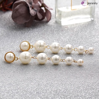 1 par de aretes colgantes de perlas de imitación para mujer (9)