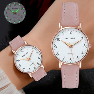Simple Women Fashion Casual Leather Strap Watches Lady Small Dial Quartz Clock
