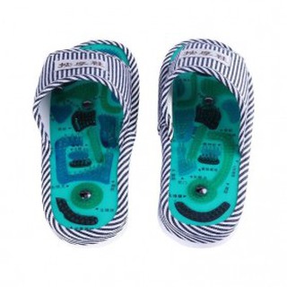 Zapatillas de masaje de acupuntura magnética cuidado de la salud reflexología zapatilla - JOCE - azul