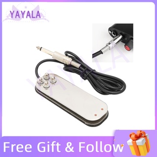 Yayala tatuaje Pedal de pie interruptor de acero inoxidable plano para la máquina de alimentación suministros accesorios WS0315