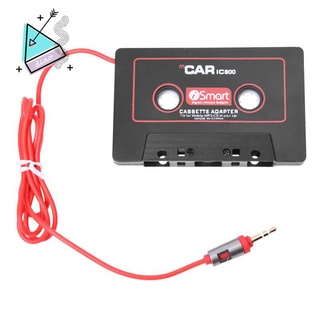 Adaptador de cinta de Cassette estéreo de coche para teléfono móvil MP3 AUX reproductor de CD mm Jack para coche camión Van (Color: negro)