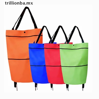 TRIL ReusableFolding Shopping PullCart Trolley Bag WithWheels Foldable Shopping Bags .