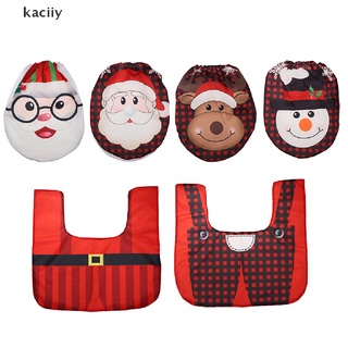 kaciiy - juego de 2 alfombrillas para asiento de inodoro, diseño de navidad, decoración de navidad (8)