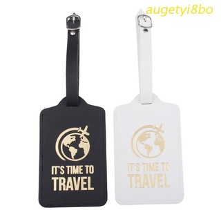 augetyi8bo es hora de viajar de cuero de la pu etiquetas de equipaje de protección de privacidad bolsa de viaje etiquetas maleta etiqueta