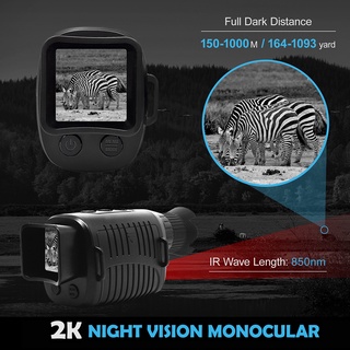 2K Digital Infrarrojo Visión Nocturna Monocular 5X Zoom Full Color 1.5 " Reproducción De Pantalla Para Camping WM