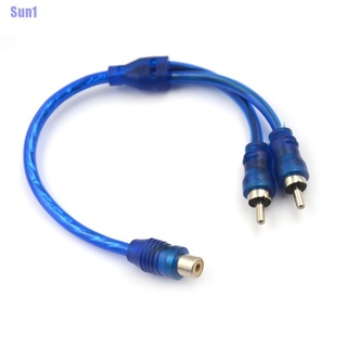 Sun1> 1 Rca hembra a 2 macho divisor estéreo Audio Y adaptador Cable conector de Cable