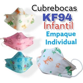 10 KF94 Niños Tapabocas Cubrebocas Mascarilla Infantil