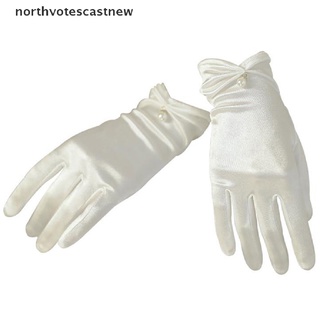 northvotescastnew guantes cortos de novia para mujer/dedo completo/longitud de muñeca/guantes nvcn (3)