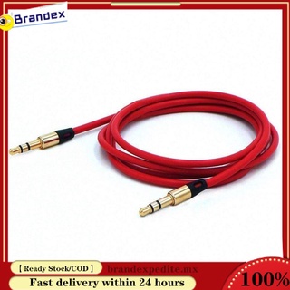 [G8]3.5mm Male to 3.5mm Male Aux Cable Cord Car Audio Headphone Jack Red 3FT