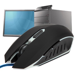 wentians 5150 universal rgb luminoso ratón con cable compacto ergonómico usb gaming ratón óptico para pc ordenador portátil